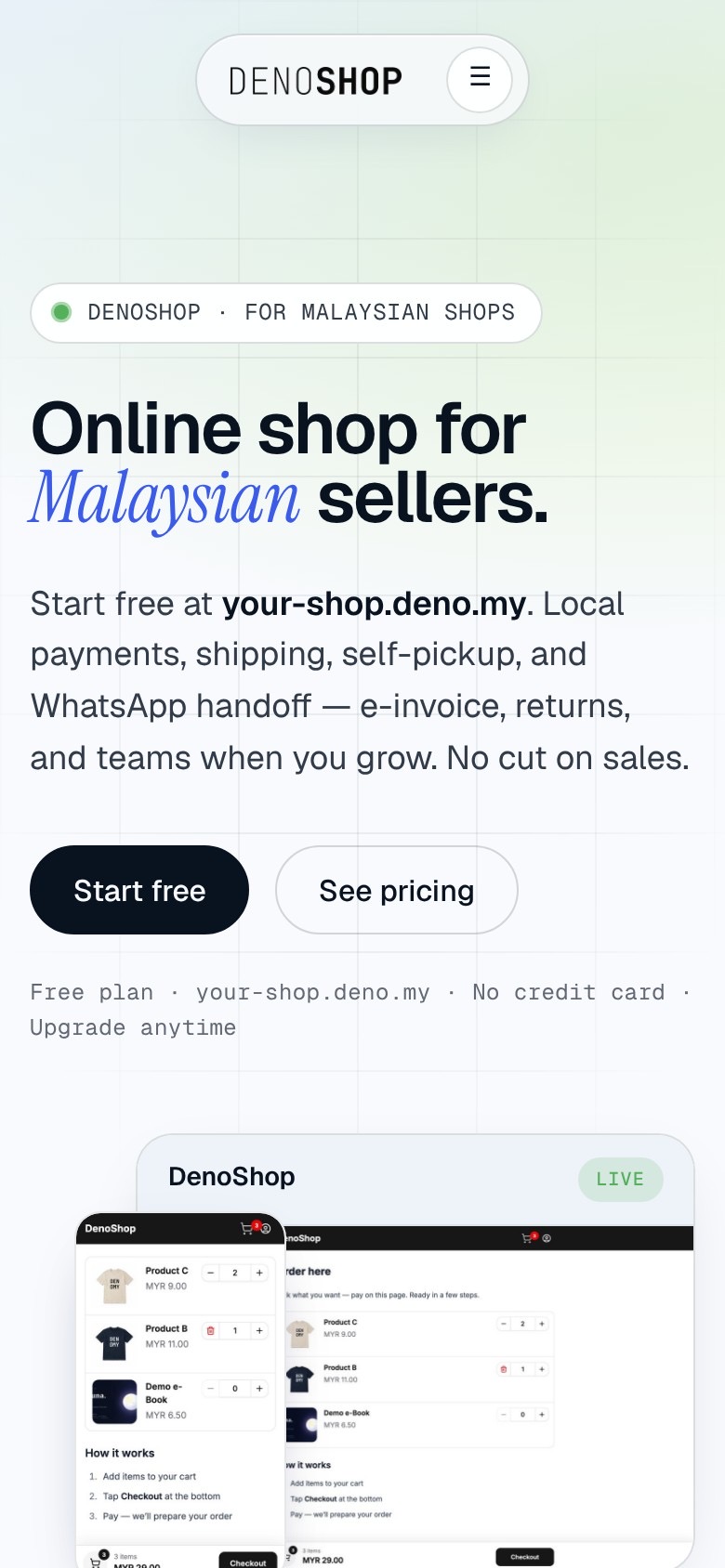 DenoShop screenshot 1