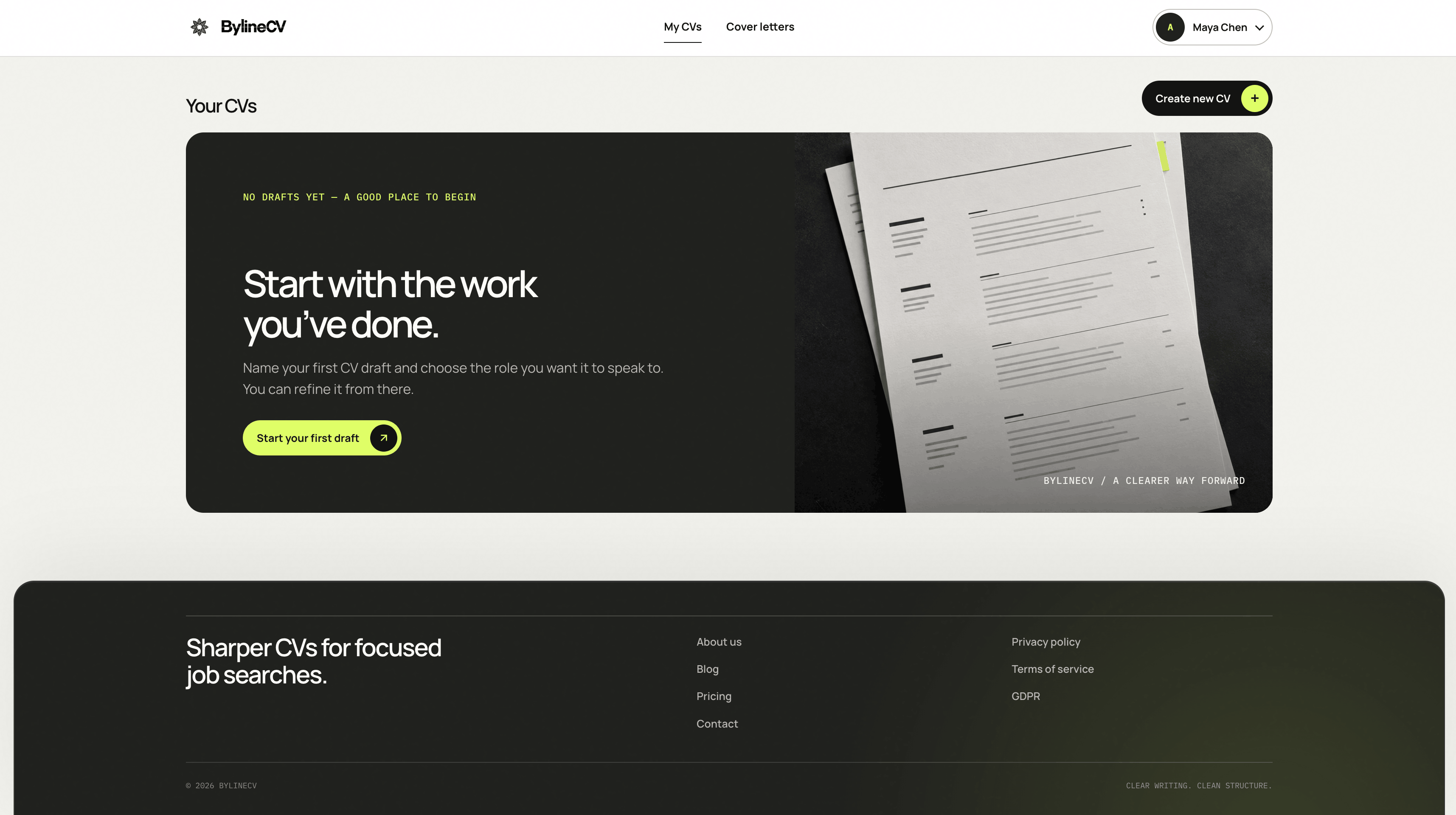 BylineCV screenshot 2